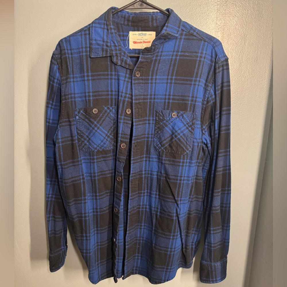 Men’s flannel button-down shirt